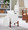 Daniella ottoman in Walnut Wood, White Fabric, featuring storage