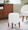 Daniella ottoman in Walnut Wood, White Fabric, featuring storage