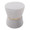Gemma ottoman in Silver Velvet, Gold Metal, top view, featuring velvet design and metal design