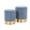 Marla ottoman in Blue Fabric, product view, featuring metal design and fabric design