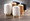 Marla Contemporary Nesting Pleated Ottoman Set in Gold Metal and Black Velvet — lifestyle photo 9