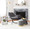 Marla Contemporary Nesting Pleated Ottoman Set in Gold Metal and Grey Velvet — lifestyle photo 6