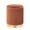 Marla Contemporary Nesting Pleated Ottoman Set in Gold Metal and Light Brown Velvet — detail view (photo 4)