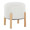 Michelle Contemporary Ottoman in Natural Wood and Cream Fabric — product view