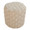 Braided Round 16" Ottoman in Cream Velvet — lifestyle photo 1