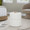 Spin 18" Swivel Ottoman in Cream Polyester Fabric — lifestyle photo 3