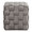 Square Braided 16" Ottoman in Dark Grey Velvet — front view
