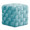 Square Braided 16" Ottoman in Ice Blue Velvet — product view