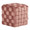 Square Braided 16" Ottoman in Blush Pink Velvet — product view