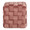 Square Braided 16" Ottoman in Blush Pink Velvet — front view