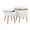 Tray ottoman in Natural Wood, Cream Fabric, close-up detail, featuring storage