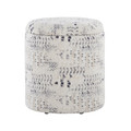 Tahoe 18" Eclectic Aztec Storage Ottoman in Ivory Cotton — product view