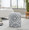 Tahoe 18" Eclectic Mosaic Storage Ottoman in Black and Ivory Handwoven Wool with Tufted and Knotted Design — lifestyle photo 2