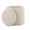 Tahoe 18" Eclectic Waffle Storage Ottoman in Ivory Wool with 3d Woven Texture — detail view