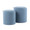 Tray Contemporary Nesting Ottoman Set in Blue Fabric and Natural Wood — product view