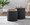 Tray ottoman in Charcoal Fabric, Natural Wood, featuring wood design and fabric design