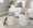 Tray ottoman in Cream Fabric, Natural Wood, featuring wood design and fabric design