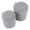 Tray Contemporary Nesting Ottoman Set in Grey Fabric and Natural Wood — lifestyle photo 1