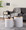 Tray Contemporary Nesting Ottoman Set in Grey Fabric and Natural Wood — lifestyle photo 3