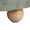 Tray ottoman in Natural Wood, Green Fabric, close-up detail, featuring storage