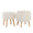 Tray ottoman in Cream Faux Fur, Natural Wood, product view, featuring storage
