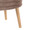 Tray ottoman in Light Brown Faux Fur, Natural Wood, close-up detail, featuring storage