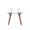 Folia Mid-Century Modern Dining Table in Walnut Wood with Clear Tempered Glass — side view