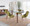 Folia Mid-Century Modern Dining Table in Walnut Wood with Clear Tempered Glass — lifestyle photo 3
