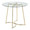 Cece table in Gold Steel, Clear Glass, product view, featuring glass top