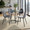 Cece table in Black Steel, Clear Glass, featuring glass top