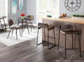 Clara table in Antique Metal