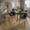 Clara dining table in Black Metal, Clear Glass