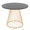 Canary Contemporary Dining Table in Gold Metal and Black MDF — side view