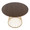 Canary dining table in Gold Metal, Walnut Wood, top view, featuring metal design and wood design