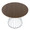 Canary dining table in Silver Metal, Walnut Wood, top view, featuring metal design and wood design
