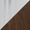 Canary dining table in Silver Metal, Walnut Wood, upholstery or finish swatch