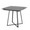 Folia table in Black Metal, Black Textured Marble, Black Wood, back and side view, featuring marble design and metal design