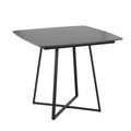 Folia Contemporary Dinette Table in Black Metal Base and Black Wood with Black Marble Effect Ceramic Table Top — product view