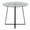 Cosmo Contemporary Dinette Table in Black Metal and Clear Tempered Glass — side view