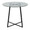 Cosmo Contemporary Dinette Table in Black Metal and Clear Tempered Glass — back view