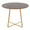 Cosmo dining table in Gold Metal, Walnut Wood, side view, featuring metal design and wood design