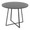 Cosmo dining table in Black Metal, Black MDF, back and side view, featuring metal design and wood design