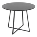 Cosmo Contemporary Dining Table in Black Metal and Black MDF — product view