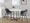 Cosmo dining table in Black Metal, White MDF, featuring metal design and wood design