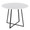Cosmo dining table in Black Metal, White MDF, product view, featuring metal design and wood design