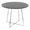 Cosmo dining table in Chrome Metal, Black MDF, product view, featuring metal design and wood design