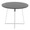 Cosmo dining table in Chrome Metal, Black MDF, back view, featuring metal design and wood design
