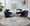 Cosmo dining table in Chrome Metal, White MDF, featuring metal design and wood design