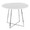 Cosmo Contemporary Dining Table in Chrome Metal and White MDF — product view