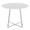 Cosmo Contemporary Dining Table in Chrome Metal and White MDF — side view
